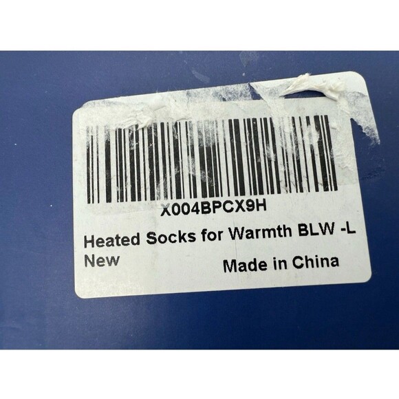 New SNOW LEOPARD Rechargeable Heated Socks w App Control Batteries Black Large - Picture 9 of 11